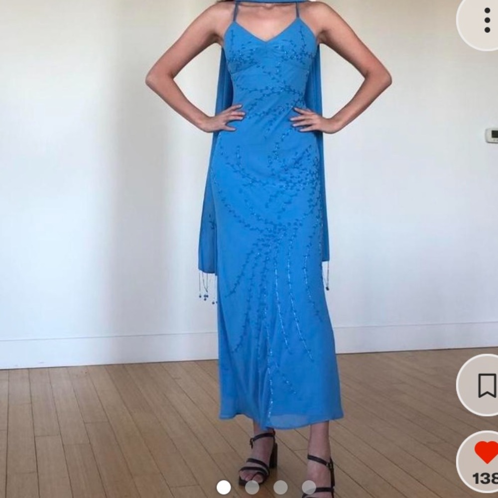 ISO Chica's gown blue beaded - Sz XS/S - not for sale